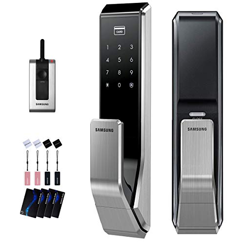 Push Pull Innovation SAMSUNG SHS-P710 digital door lock keyless touchpad security EZON + Remote + 4pcs of RFID Cards + 4pcs of Key Tags + 4pcs of Sticky Key Tags