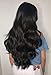 Long Wavy Wigs Black Synthetic Wigs for Women Natural Looking Black Wavy Wig Long Wavy Middle Part Heat Resistant Replacement Wig Black Full Wig
