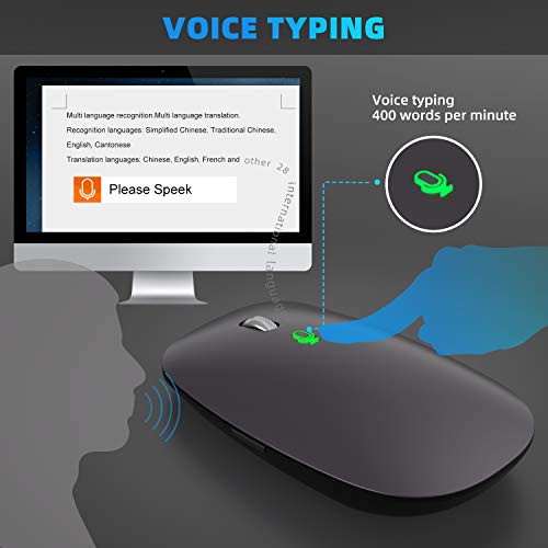 Voice Typing Wireless Mouse mac, Translation and Search, Rechargeable