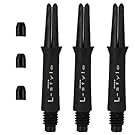 L-style L-shaft Short Locked Straight Carbon Black 190 Dart Shaft Set of 3