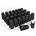 TechZoo (28 Pack) Black Plastic Finger Clips for Hangers, Pants Hanger Clips, Strong Pinch Grip Clips for Use with Slim-line Clothes Hangers, Clips for Velvet Hangers