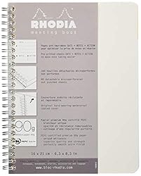 Rhodia Wirebound Meeting Book, A5+, Pre-printed