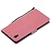 Sony Xperia L1 Case, Linkertech [Kickstand Feature] PU Leather Wallet Flip Pouch Case Cover with Wrist Strap & Card Slots for Sony Xperia L1 5.5'' 2017 Release (B-1)