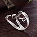 NYKKOLA Vintage Adjustable Octopus Mens Womens Polished Stainless Steel Tentacle Ring Retro Gothic Punk Style Jewelry Silver Black