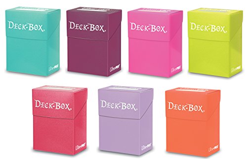 Set of Seven New Ultra-Pro Deck Boxes (2015 Bright Colors Collection) For Magic/Pokemon/YuGiOh Cards