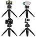 Heavy Duty Tripod, UBeesize Phone Camera Tabletop Mini Tripod Cell Phone Clip Holder, Compatible with iPhone, Smartphones, Gopro, Webcams, Compact Cameras DSLRs