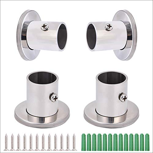 Closet Rod Brackets Heavy Duty Stainless Steel Brush Nickel Socket