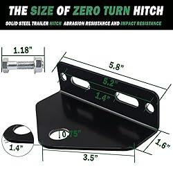 EilxMag Universal Trailer Hitch for Zero Turn Mower