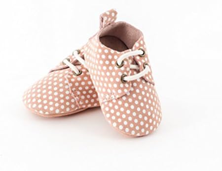Piper Finn PINK DOTS Genuine Leather Oxford Shoes - Size 4 Up to 5” Soft Sole