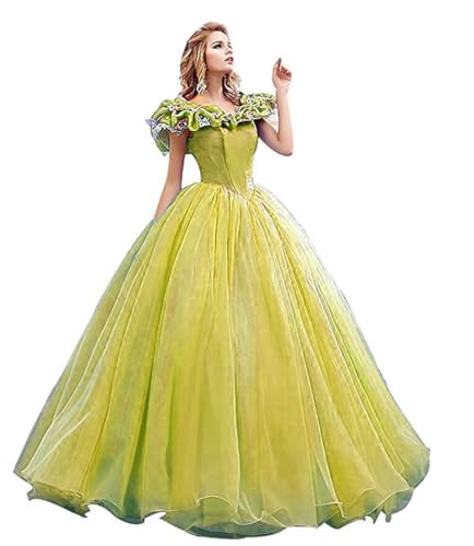 Chupeng Women's Costume Off Shoulder Evening Prom Gown 18 Plus Style2-yellow at Amazon