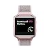 For Fitbit Blaze Band,Yichan Nylon Sport Loop with Hook and Loop Adjustable Fastener Wrist Strap & Metal Frame Housing for Fitbit Blaze Smart Fitness Watch,Pink Sand