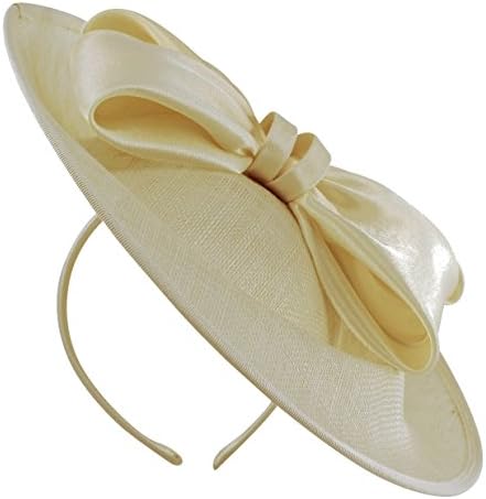 Failsworth Millinery Bow Disc in Linen, Size: One Size