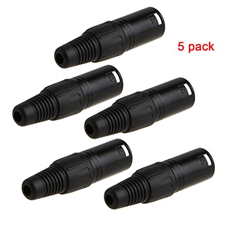 karcy 6pcs3 Pin XLR Solder Type Microphone Line Audio Microphone Cable Male Connector