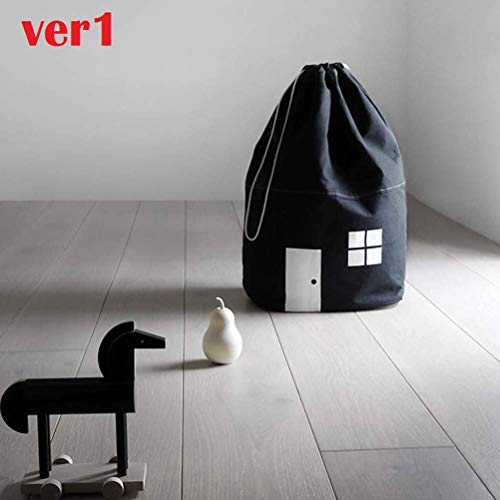 image for LQT Ltd 65x40cm INS Cute House Toy Storage Bag Children Kids Baby Pure