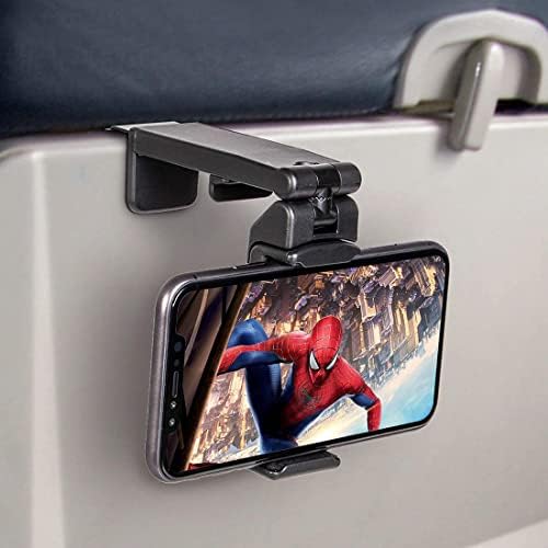 Universal Airplane in Flight Phone Mount. Handsfree Phone Holder for Desk with MultiDirectional