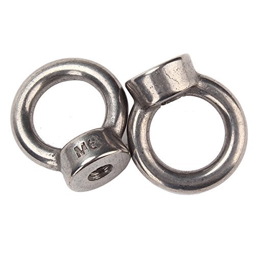 Eyed Threaded Nuts,Ideaker Silver 304 Stainless Steel European Style