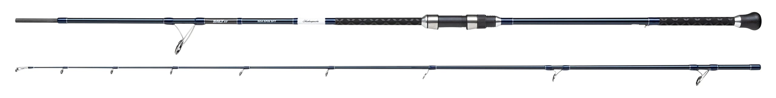 Shakespeare SALT XT Sea Spin, Fishing Rod, Spinning Rods, Inshore Fishing, Saltwater Fishing, Mackerel, Bass, Pollack, Wrasse, Unisex, White/Blue, 2.7m | 20-60g