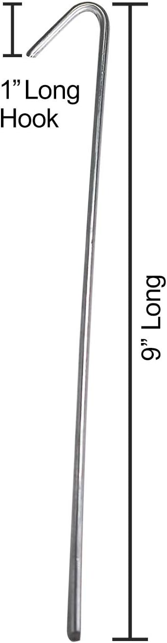 Pinnacle Mercantile 30 Pack Tent Stakes Metal Garden Edging Fence Hooks Pegs Christmas Decoration Stakes Made USA 9 inches Long : Garden & Outdoor
