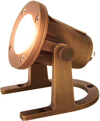 Underwater Light, Professional Grade Landscape Lighting, 12V LED, Solid Die-cast, Aged Brass, Dimension 4.00 X 3.80 X 3.50 Inches by COOK Landscape Lighting