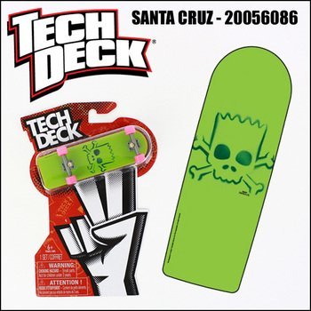 Tech Deck Fingerboard - Santa Cruz 20056086 - Bart Simpson Skull & Cross Bones