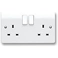 MK (ELECTRIC) - 13A 2 Gang DP Double Switched Socket, White