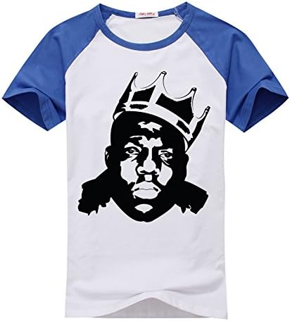 Palalula Women's Music The Notorious Big Biggie Smalls B.I.G. Tribute T-Shirt XS Blue-White