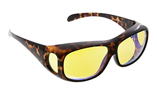 Fitover Blue Light Blocking Computer Glasses with Yellow Tinted Lenses,Tortoise