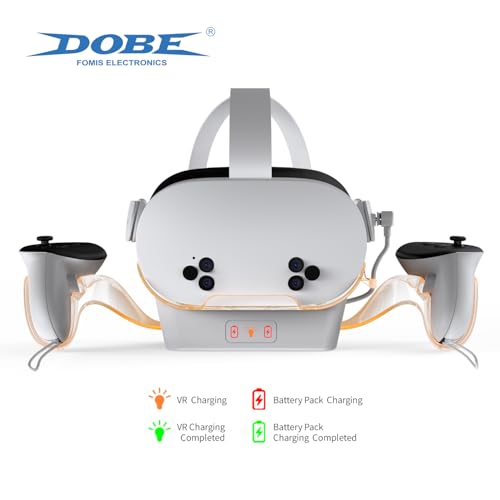 Dobe - Charging Kit Designed for Quest2, Quest3, Quest3S VR Headset, Supports 5…