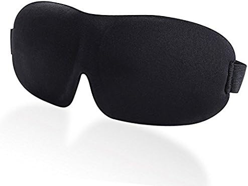 Sleep Mask, 3D Contoured Comfortable Eye Mask for Sleeping, Silk Ultrathin Eyeshade for Airplane, Hotel, Office, Travelling with Adjustable Elastic Strap, Ear plugs and Carry Pouch for Adult, Kids