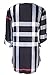 Womens Loose Chiffon Tartan Check Blouse Plaid V Neck Shirt Tops (2XL, Black)