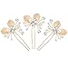 3 Pcs Gold Leaf Handmade Pearls and Clear Crystal Bridal Wedding Hair Pins Clips Head Accessories For Women Styling
