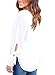 Sidefeel Women Casual Loose Fit V Neck Chiffon Blouse Shirt Large White