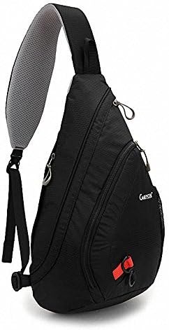 Alens water-proof Backpacks Chest Sling Shoulder Bags Fashion Cute Cross body Rope Triangle Rucksack for Hiking or Multipurpose Day packs for Man Women Lady Girl Teens (Black)