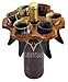 Valhalla's Viking Horn Shot Rack -- 6 Authentic 2 oz. Horn Shot Glasses with Premium Custom Made Valhalla Shot Rack