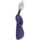 RADIUS Flex Brush with Soft Bristles Toothbrush BPA Free &amp; ADA Accepted Designed to Improve Gum Health &amp; Reduce Issues - Right Hand - Black/Purple - Pack of 1