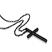 Reve Simple Stainless Steel Cross Pendant Chain Necklace for Men Women, 20-22 Inches Link Chain