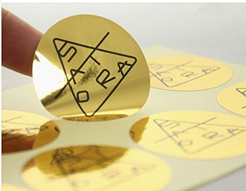 1000pcs Custom Gloss Gold Packaging Labels, Customized Machine Instruction Stickers