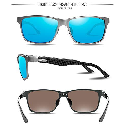 Bircen Polarized Driving Carbon Fiber Sunglasses For Men Sport Mens Sunglasses Al-Mg Metal Frame - Thumbnail 2