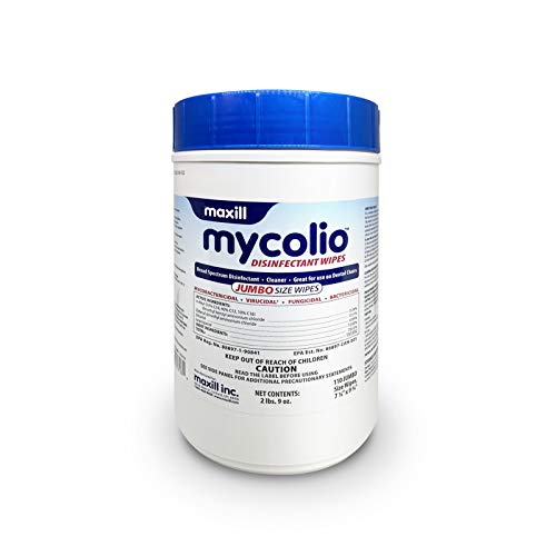 Mycolio Hospital Grade Disinfectant Wipes 110 Jumbo Wipes, 7x10" (110