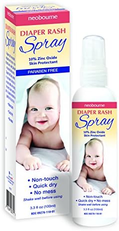 Baby Diaper Rash Spray Ointment Bottle 3.3 Fl Ounces Fast Convenient Paraben Free Dries Quickly
