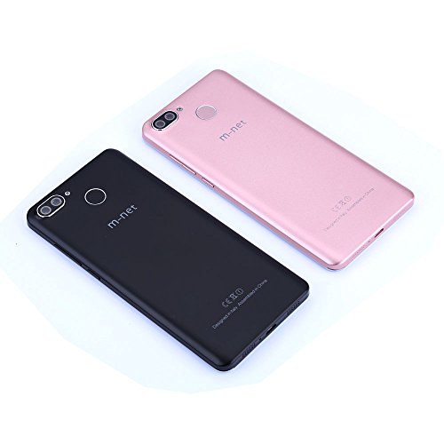 m-net Pure S 5.5?? HD 18:9 Pantalla Completa Cámara Trasera Doble Fingerprint Sensor ROM 16GB RAM 2GB MTK6580A Dual SIM Dual Standby Android 7.0 3000mAh 3g Smartphone y Moviles libres baratos -Rosa