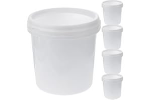 Gadpiparty 5-Pack Buckets with Lids, Small Bucket with Lid, for Home Farm Camping and Beach Use