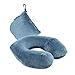 Inflatable Travel Neck Pillow for Airplane Train Car Washable Pillowcase U Shaped Office Napping Pillow primary