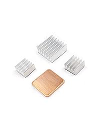 lanpu 40 pcs Raspberry Pi disipador de calor Kit por, disipador de calor de aluminio de alto rendimiento para Raspberry Pi B B + 2 y 3, disipador de calor cobre Pad Cuña, con forro térmico aislante cinta adhesiva