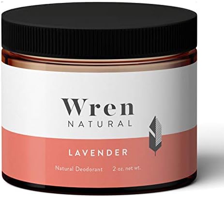 Wren Natural Deodorant Paste Cream with Organic Ingredients for Men and Women No Parabens No Aluminum, Lavender 2 Ounce