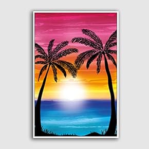 Framed Canvas Home Artwork Decoration Silhouette Canvas Wall Art for Living Room, Bedroom - 16x24 inches