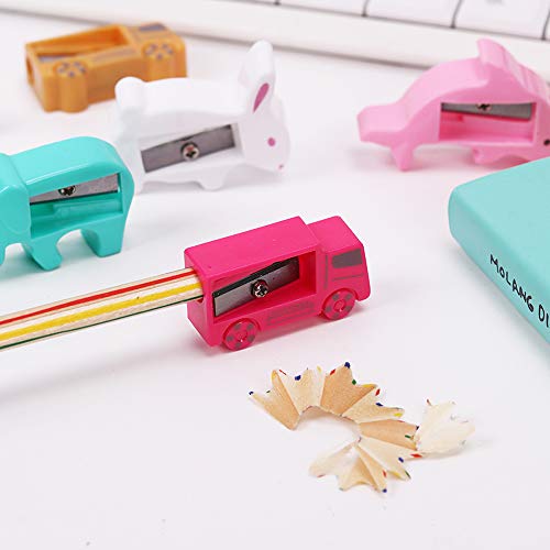 50 Pcs Bulk Pencil Sharpeners Cartoon Animal Shaped Small Pencil Sharpener