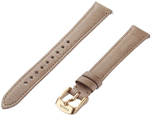 Fossil S141075 14mm Leather Calfskin Beige Watch Strap