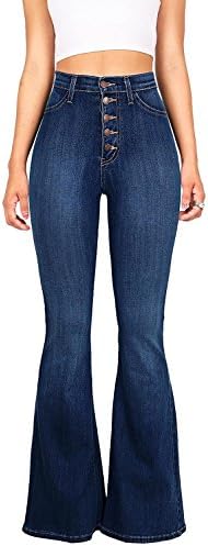 Reveal Women's Classic High Waist Flare Denim Jeans Bell Bottoms (DSB 13)