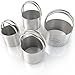 BakeitFun Pastry and Biscuit Cutters Set | 100% Stainless Steel Dough Blender with Easy Grip Handle & Cookie Cutter in 4 Sizes | Heavy Duty Kitchenware, Perfect for Home and Professional Use